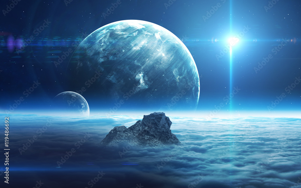 Canvas Prints infinite space background with nebulas and stars. this image elements furnished by nasa