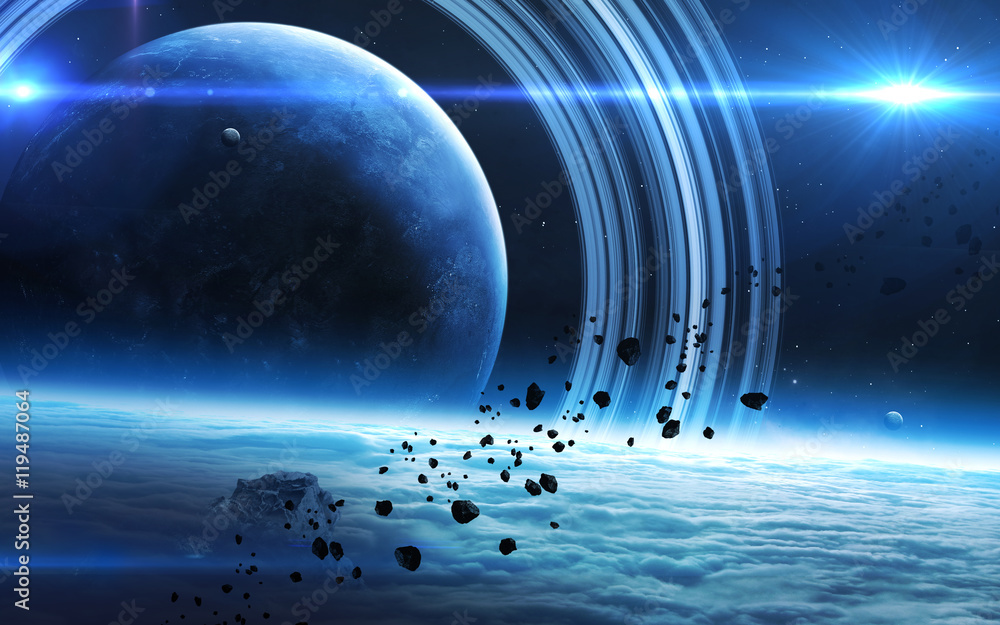 Canvas Prints infinite space background with nebulas and stars. this image elements furnished by nasa