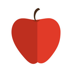 red apple fruit health food agriculture nutrition snack vector illustration