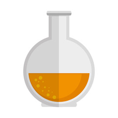 florence flask liquid chemical chemistry bottle laboratory scientific object vector illustration