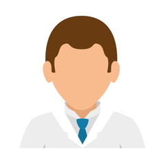 avatar man male guy person wearing suit and tie doctor vector illustration