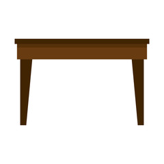 table wooden home modern decoration furniture vector illustration