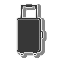 suitcase bag luggage travel baggage silhouette  vector illustration