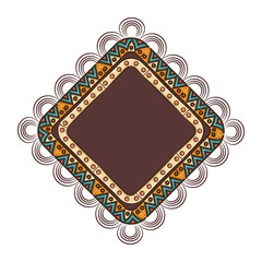 bohemian mandala ethnic vintage decorative pattern element vector illustration