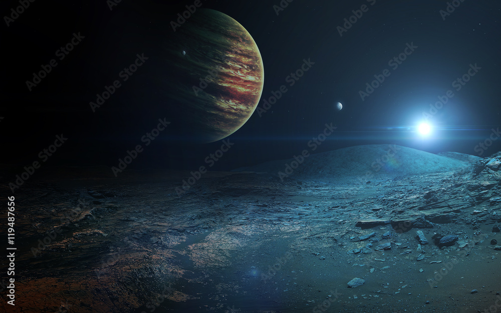 Wall mural view of jupiter from ganymede. elements of this image furnished by nasa