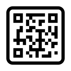 qr quick response code black squares barcode technology vector illustration