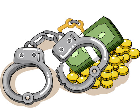 recommend clip art: Money Handcuffs Crime Conflict