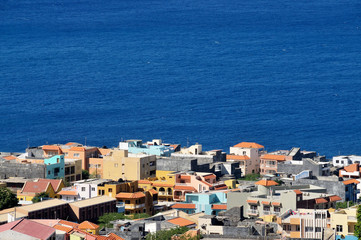 Colorful homes in Achada Sao Filipe