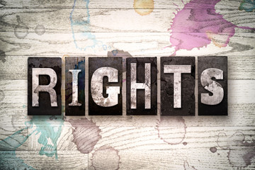 Rights Concept Metal Letterpress Type