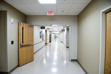 White hospital corridor