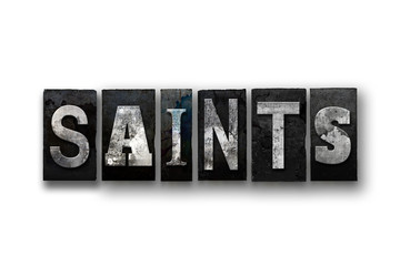 Saints Concept Isolated Letterpress Type