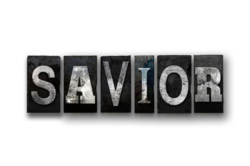 Savior Concept Isolated Letterpress Type