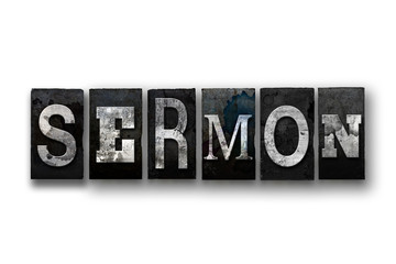 Obraz premium Sermon Concept Isolated Letterpress Type