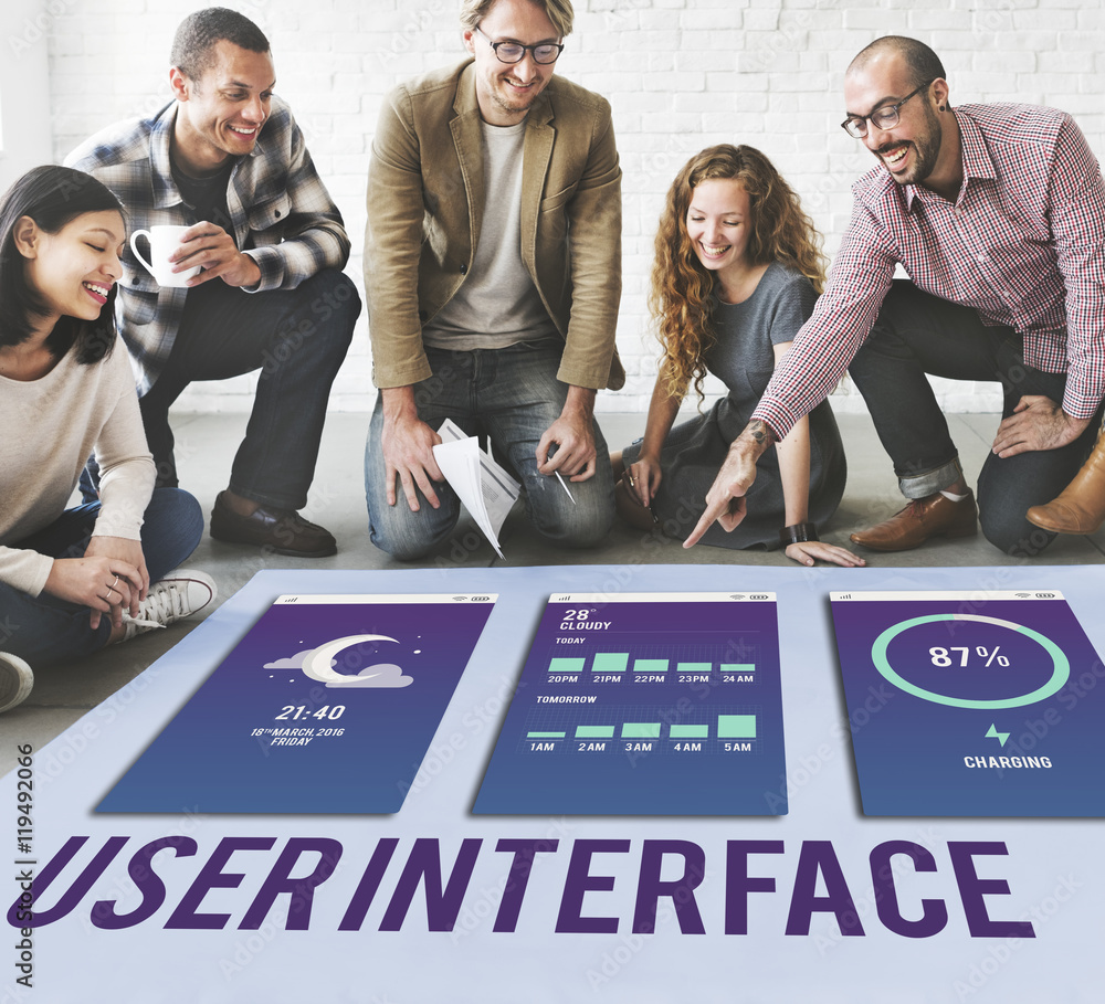 Poster user interface operating system electronic technology concept