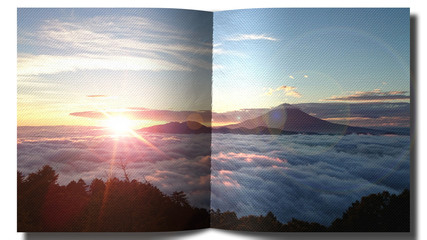 富士景色　パンフレット　紙素材