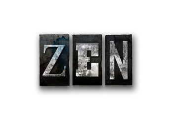 Zen Concept Isolated Letterpress Type