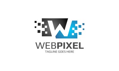 W Pixel - Letter Logo