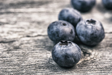blueberry on wooden background