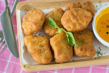 Fried chicken nuggets