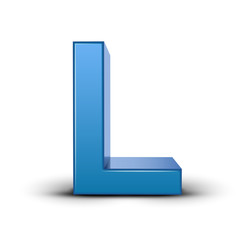 3d blue letter L