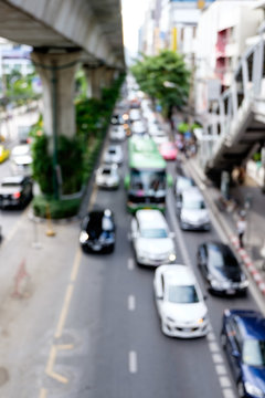 Abstract Blur of Traffic jam in rush hour