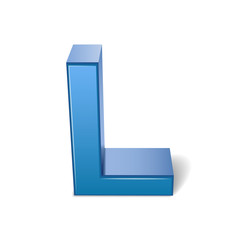 3d blue letter L