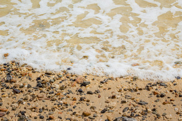 Ocean waves on the beach.