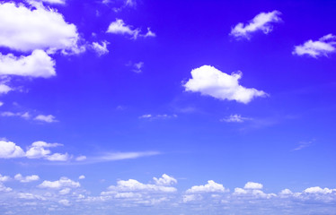 sky background blue with white clouds.