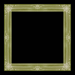 frame wooden picture frame Old isolated on a black background.