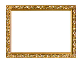 picture frame wooden carved frame pattern isolated on white back