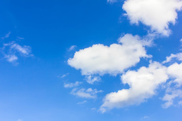 Naklejka na ściany i meble sky background blue with white clouds.