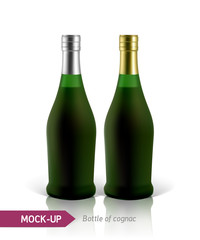 green bottles of cognac