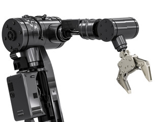 black robotic arm