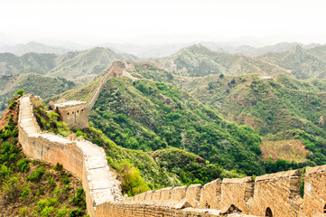 Fototapeta na wymiar view on great wall by jinshanling
