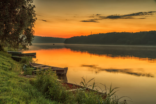 River in sunset