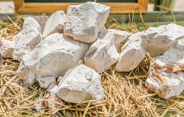 Kaolin, China clay or White Rock Source for making pottery Earthenware and Ceramics.