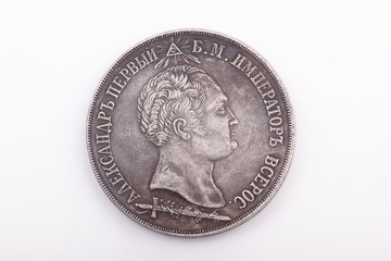 ancient Russian silver coin