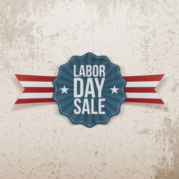 Label Template with Labor Day Sale Text