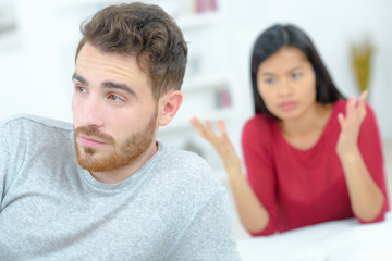 Couple having a heated discussion
