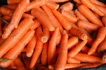 Zanahorias en el mercadillo