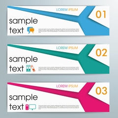 Abstract 3 Banners Infographic
