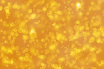 Golden Octagon Blur Bokeh Light, Abstract graphic design background.