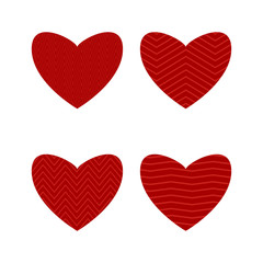 Heart. Set of design elements for greeting card, medical icons.