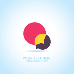 Abstract Communication logo, design concept, emblem, icon, flat logotype element for template.