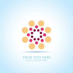 Abstract Partnership logo, design concept, emblem, icon, flat logotype element for template.