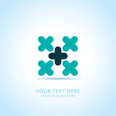 Abstract Partnership logo, design concept, emblem, icon, flat logotype element for template.