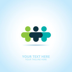 Fototapeta na wymiar Abstract Partnership logo, design concept, emblem, icon, flat logotype element for template.