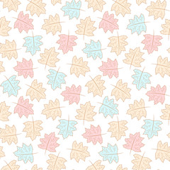 seamless pattern with  leaves. Decorative background. Plant ornament.