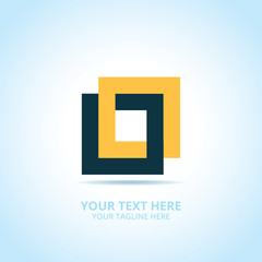 Abstract Connect logo, design concept, emblem, icon, flat logotype element for template.