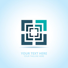 Obraz premium Abstract Creative Box logo, design concept, emblem, icon, flat logotype element for template.